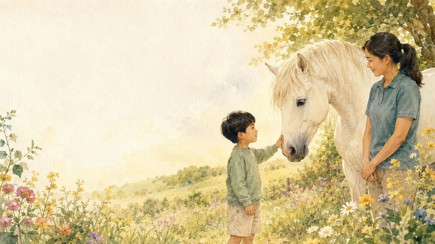 Watercolour storybook illustration pager 3