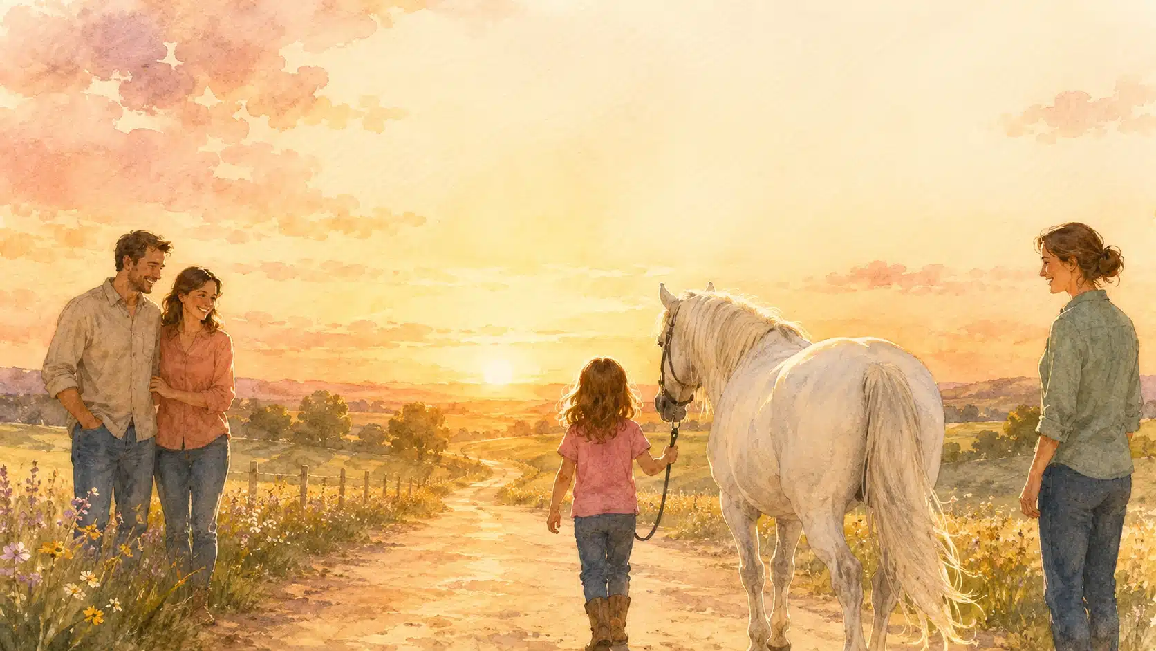 Watercolour storybook illustration pager 6